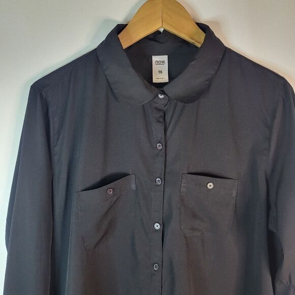 Simple Black Long Sleeve Shirt - Picture 6 of 9